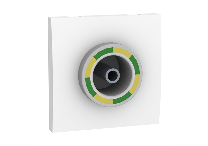 Foto Módulo con placa 45x45 y conector equipotencial para centros sanitarios.